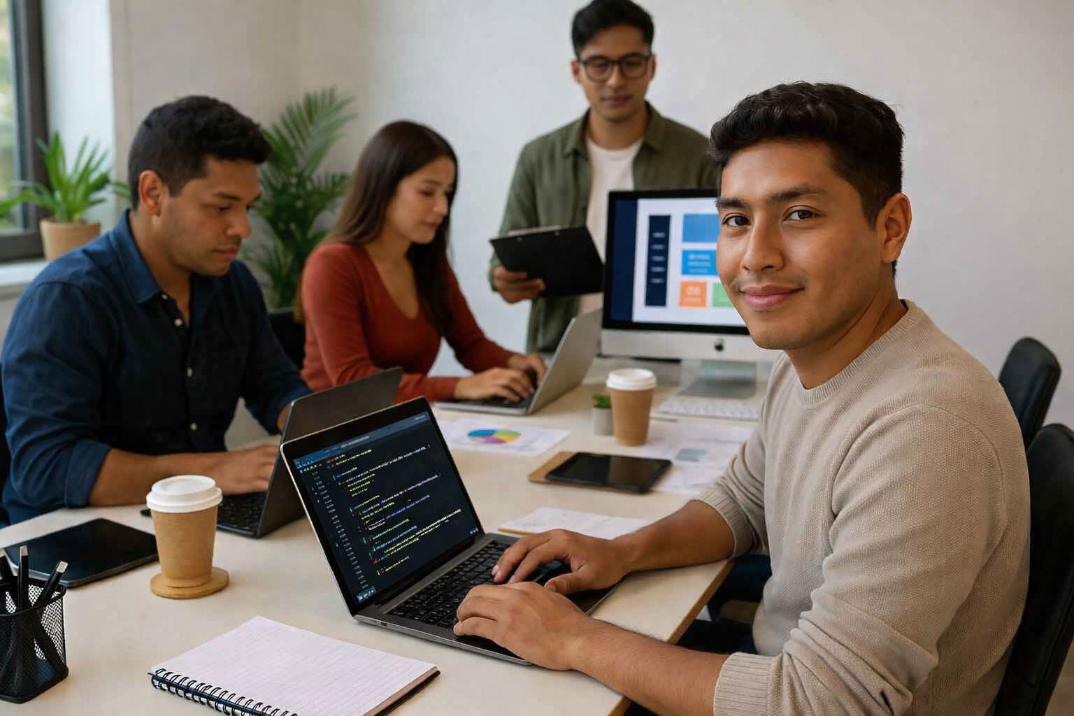 Equipo de TECnovedades desarrollando un proyecto web